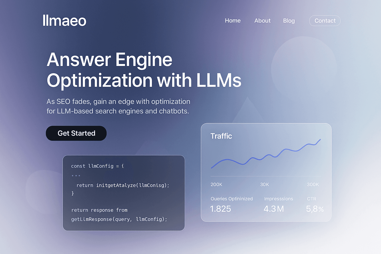 llmaeo.com website mockup